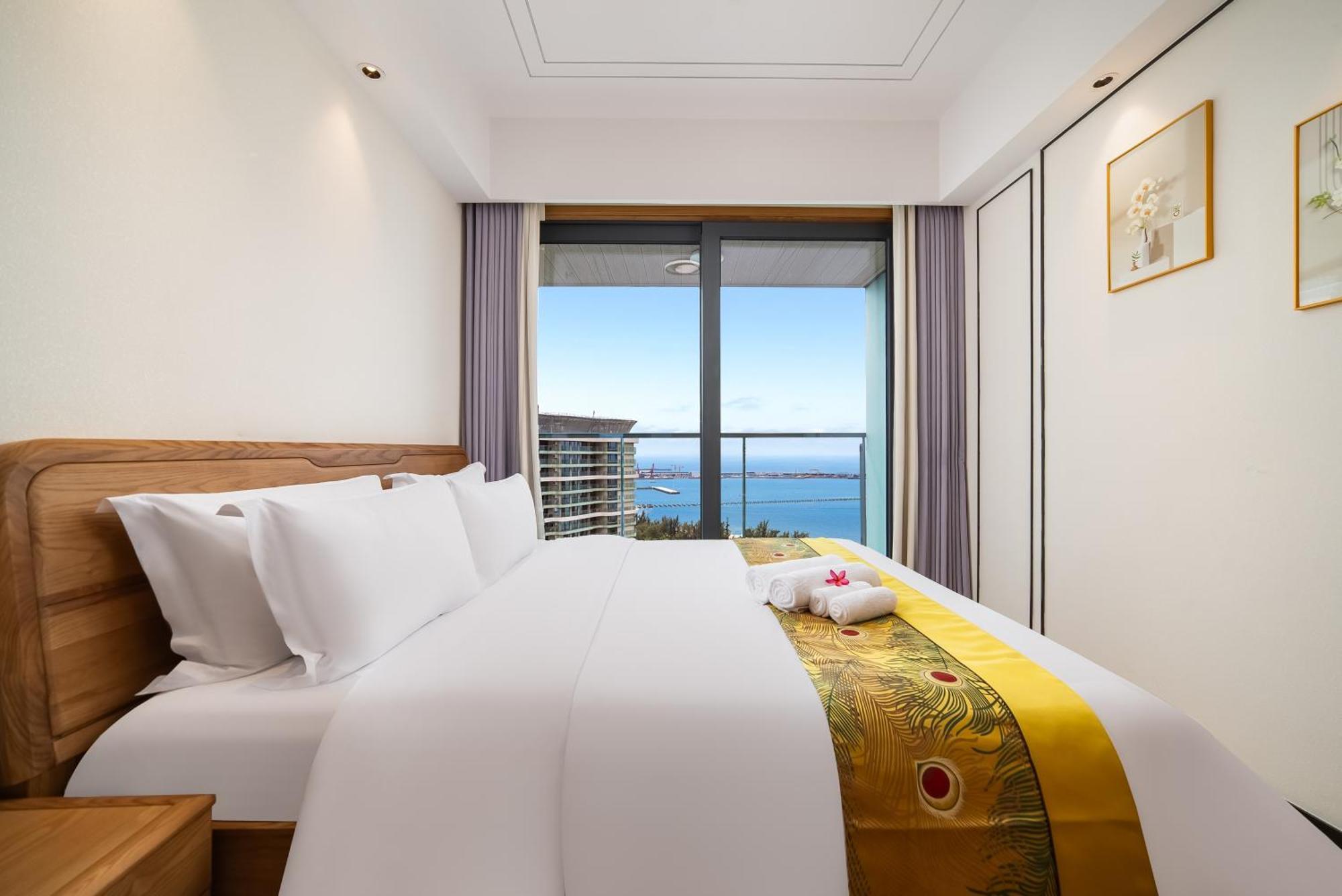 Puhai Sea View Apt By Hailan Tour At Sanya Yazhou Bay#Only 100 Meters To Beach And Sea Swimming Area エクステリア 写真