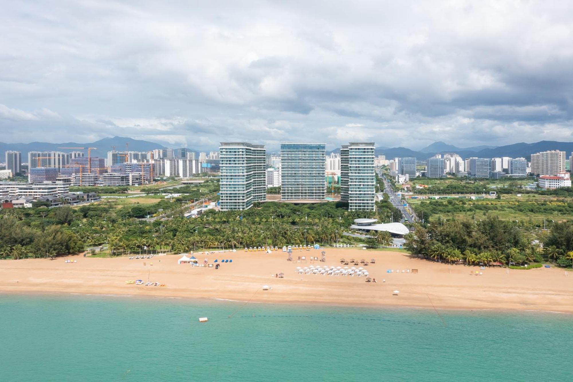 Puhai Sea View Apt By Hailan Tour At Sanya Yazhou Bay#Only 100 Meters To Beach And Sea Swimming Area エクステリア 写真